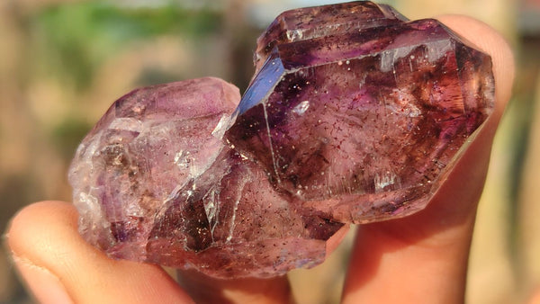 Natural Skeletal & Sceptre Smokey Amethyst Crystals  x 12 From Chiredzi, Zimbabwe