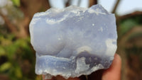 Natural Etched Blue Chalcedony Specimens  x 12 From Nsanje, Malawi