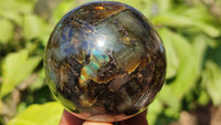 Polished  Small Labradorite Spheres  x 6 From Tulear, Madagascar