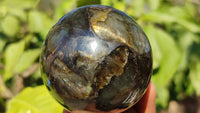 Polished  Small Labradorite Spheres  x 6 From Tulear, Madagascar