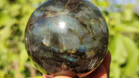 Polished  Small Labradorite Spheres  x 6 From Tulear, Madagascar