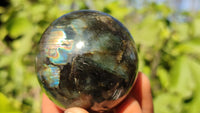 Polished  Small Labradorite Spheres  x 6 From Tulear, Madagascar