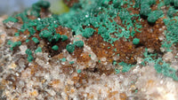 Natural Rare Ball Malachite On Drusy Quartz & Dolomite Specimens x 2 From Kambove, Congo