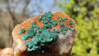 Natural Rare Ball Malachite On Drusy Quartz & Dolomite Specimens x 2 From Kambove, Congo