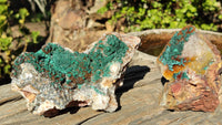 Natural Rare Ball Malachite On Drusy Quartz & Dolomite Specimens x 2 From Kambove, Congo