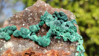 Natural Rare Ball Malachite On Drusy Quartz & Dolomite Specimens x 2 From Kambove, Congo