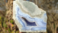 Polished One Side Polished Blue Lace Agate Specimens  x 6 From Nsanje, Malawi