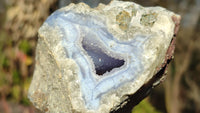 Polished One Side Polished Blue Lace Agate Specimens  x 6 From Nsanje, Malawi