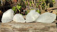 Natural Large Double Terminated Clear Quartz Crystals  x 4 From Madagascar