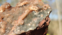 Natural Rare Libethenite Crystals With Drusy Dolomite On Banded Ironstone Matrix  x 6 From Congo