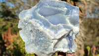 Natural Etched Blue Chalcedony Specimens  x 2 From Nsanje, Malawi