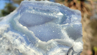 Natural Etched Blue Chalcedony Specimens  x 2 From Nsanje, Malawi