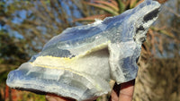 Natural Etched Blue Chalcedony Specimens  x 2 From Nsanje, Malawi