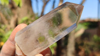 Polished Wispy Phantom Smokey Quartz Points x 12 From Madagascar