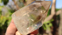 Polished Wispy Phantom Smokey Quartz Points x 12 From Madagascar