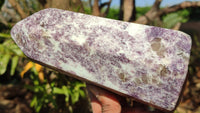 Polished Lepidolite Points With Pink Rubellite  x 2 From Madagascar