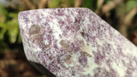 Polished Lepidolite Points With Pink Rubellite  x 2 From Madagascar