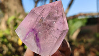 Polished Small Window Amethyst Points x 6 From Ankazobe, Madagascar