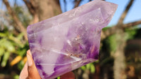 Polished Small Window Amethyst Points x 6 From Ankazobe, Madagascar