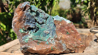 Natural Drusy Coated Ball Malachite On Dolomite Specimen x 1 From Likasi, Congo