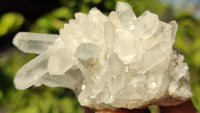 Natural Small Clear Quartz Clusters  x 12 From Madagascar