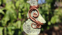 Polished Copper Wire Wrapped Leopard Stone Eagle Pendants x 6 From Zimbabwe