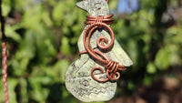 Polished Copper Wire Wrapped Leopard Stone Eagle Pendants x 6 From Zimbabwe