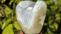 Polished Blue Lace Agate Standing Free Forms  x 3 From Nsanje, Malawi