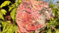 Natural Rough Red Rhodonite Specimens x 3 From Zimbabwe