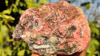 Natural Rough Red Rhodonite Specimens x 3 From Zimbabwe