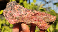 Natural Rough Red Rhodonite Specimens x 3 From Zimbabwe