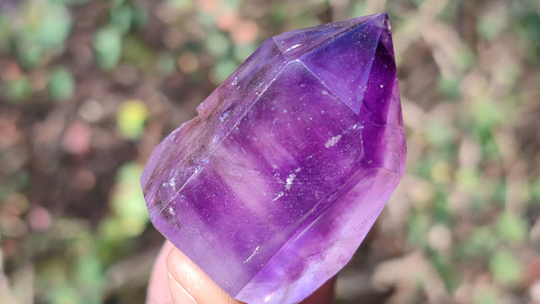 Polished Small Window Amethyst Points x 12 From Ankazobe, Madagascar