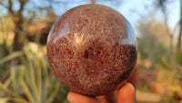 Polished Red Pyrope Garnet Spheres  x 4 From Madagascar