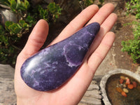 Polished Purple Lepidolite Standing Free Forms  x 6 From Zimbabwe