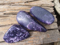 Polished Purple Lepidolite Standing Free Forms  x 6 From Zimbabwe