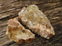 Natural Golden Limonite Quartz Clusters  x 2 From Zambia - TopRock