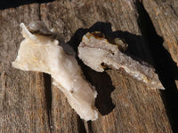 Natural Drusy Quartz Coated Spearhead Calcite Pseudomorph Crystals x 35 From Alberts Mountain, Lesotho