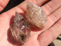 Natural Clear Bright Amethyst & Smokey Brandberg Quartz Crystals x 20 From Brandberg, Namibia