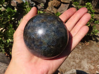 Polished Iolite / Water Sapphire Spheres  x 2 From Madagascar - Toprock Gemstones and Minerals 