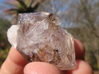 Natural Clear Bright Amethyst & Smokey Brandberg Quartz Crystals x 20 From Brandberg, Namibia