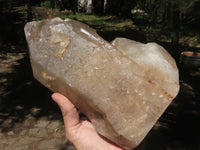 Natural Half Polished Quartz Crystal (Cut To Stand) x 1 From Angola - TopRock