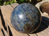 Polished Iolite / Water Sapphire Spheres  x 2 From Madagascar - Toprock Gemstones and Minerals 