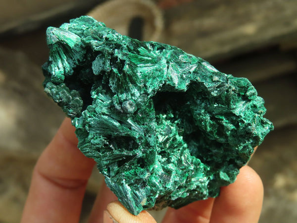 Natural Chatoyant Silky Malachite Specimens  x 6 From Kasompe, Congo