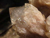 Natural Cascading White Phantom Quartz Clusters  x 3 From Luena, Congo - Toprock Gemstones and Minerals 