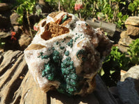 Natural Rare Ball Malachite On Drusy Quartz & Dolomite Matrix  x 1 From Kambove, Congo - Toprock Gemstones and Minerals 