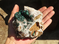 Natural Rare Ball Malachite On Drusy Quartz & Dolomite Matrix  x 1 From Kambove, Congo - Toprock Gemstones and Minerals 