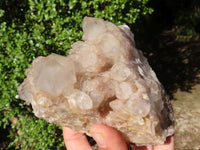 Natural Cascading White Phantom Quartz Clusters  x 3 From Luena, Congo - Toprock Gemstones and Minerals 