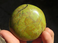 Polished Green Opal Galet / Palm Stones x 12 From Antsirabe, Madagascar