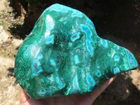 Polished Malacholla (Malachite & Chrysocolla) Free Form  x 1 From Kulukuluku, Congo - TopRock