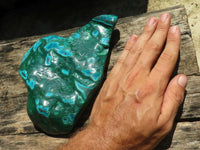 Polished Malacholla (Malachite & Chrysocolla) Free Form  x 1 From Kulukuluku, Congo - TopRock